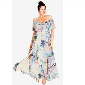 NWT City Chic Soft Jungle Maxi